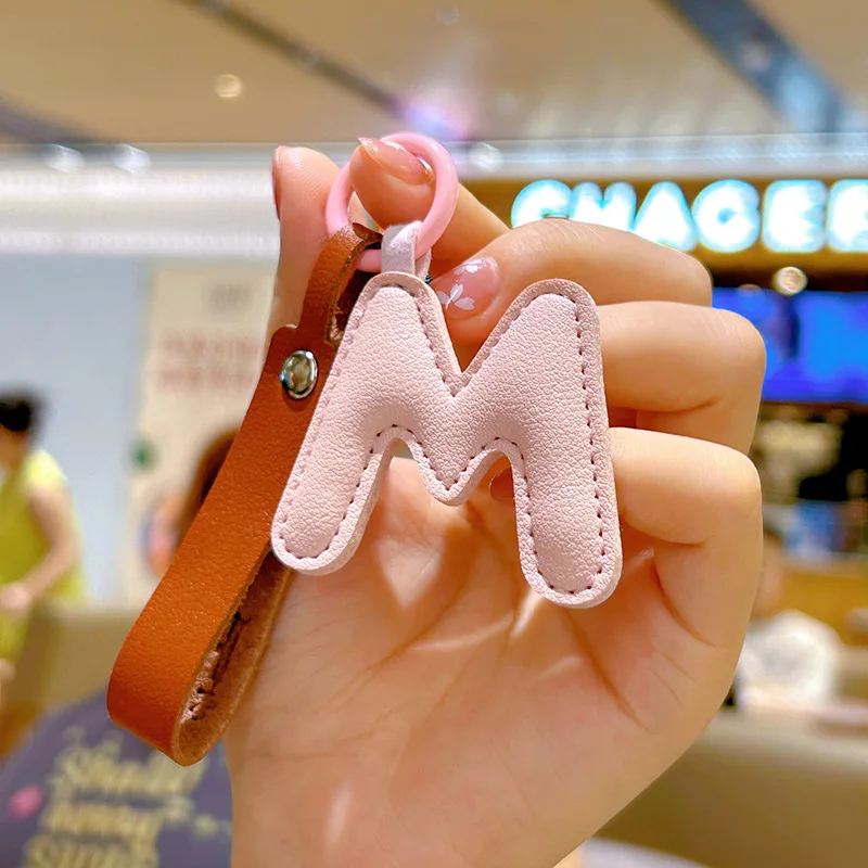 Monogram Keychain Leather - A Z için PU deri İlk