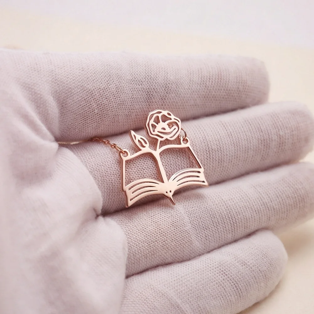Birth Flower Necklace - Özel Tasarım, Doğum Çiçeği Temalı, Açık