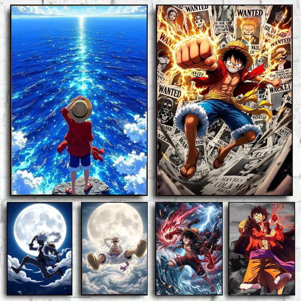 Photo Mosaic Print - Elmas Boyama Japon Anime Luffy One