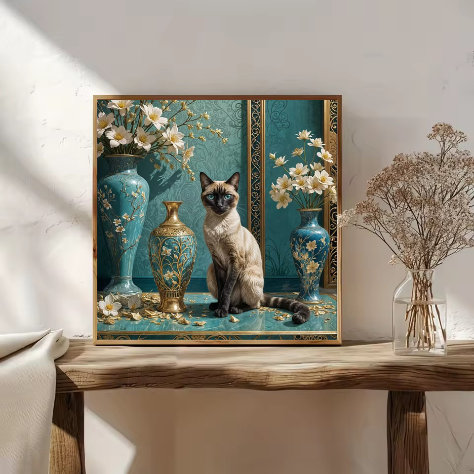 Elmas Mozaik Sanatı Kedi Hayva - Photo Mosaic Print incelemesi ve fiyatı