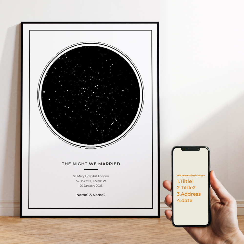 Modern Özel Kişiselleştirilmiş - Custom Star Map incelemesi ve fiyatı