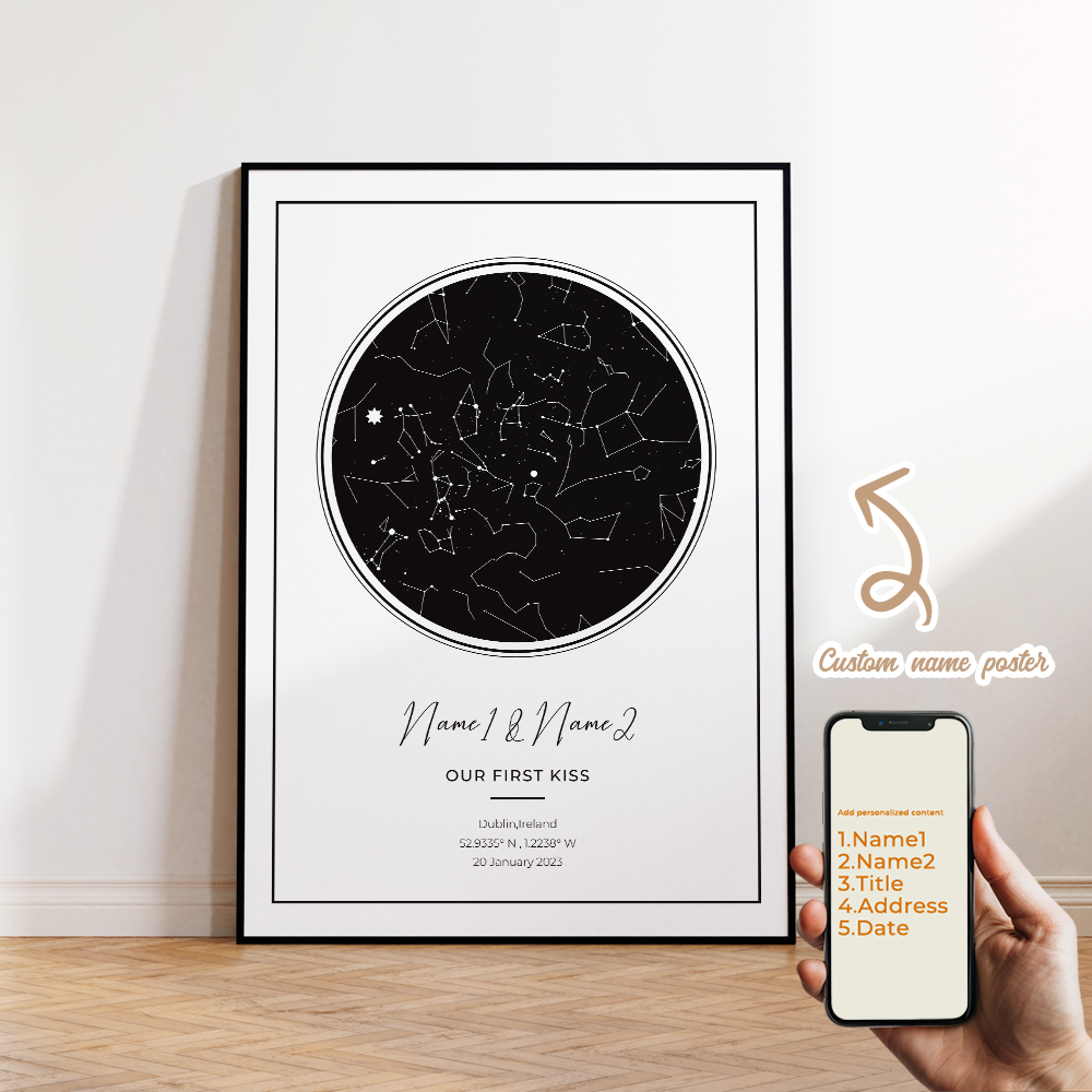 Modern Özel Kişiselleştirilmiş - Custom Star Map incelemesi ve fiyatı